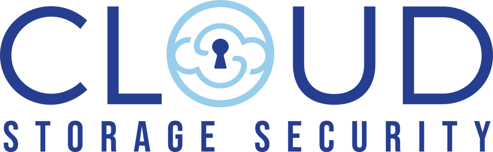 Cloud Storage Security spelled in dark blue font