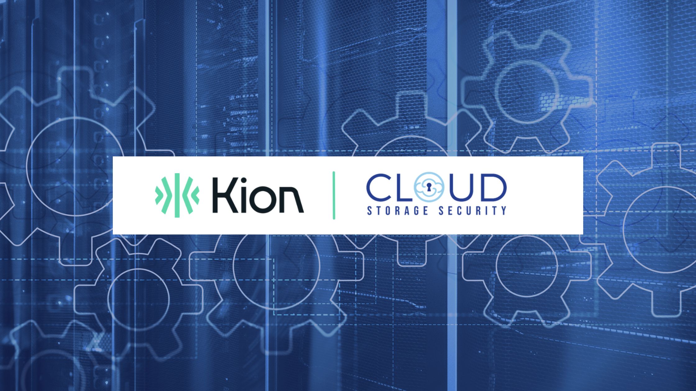 Kion and CSS logos in front of blue gears