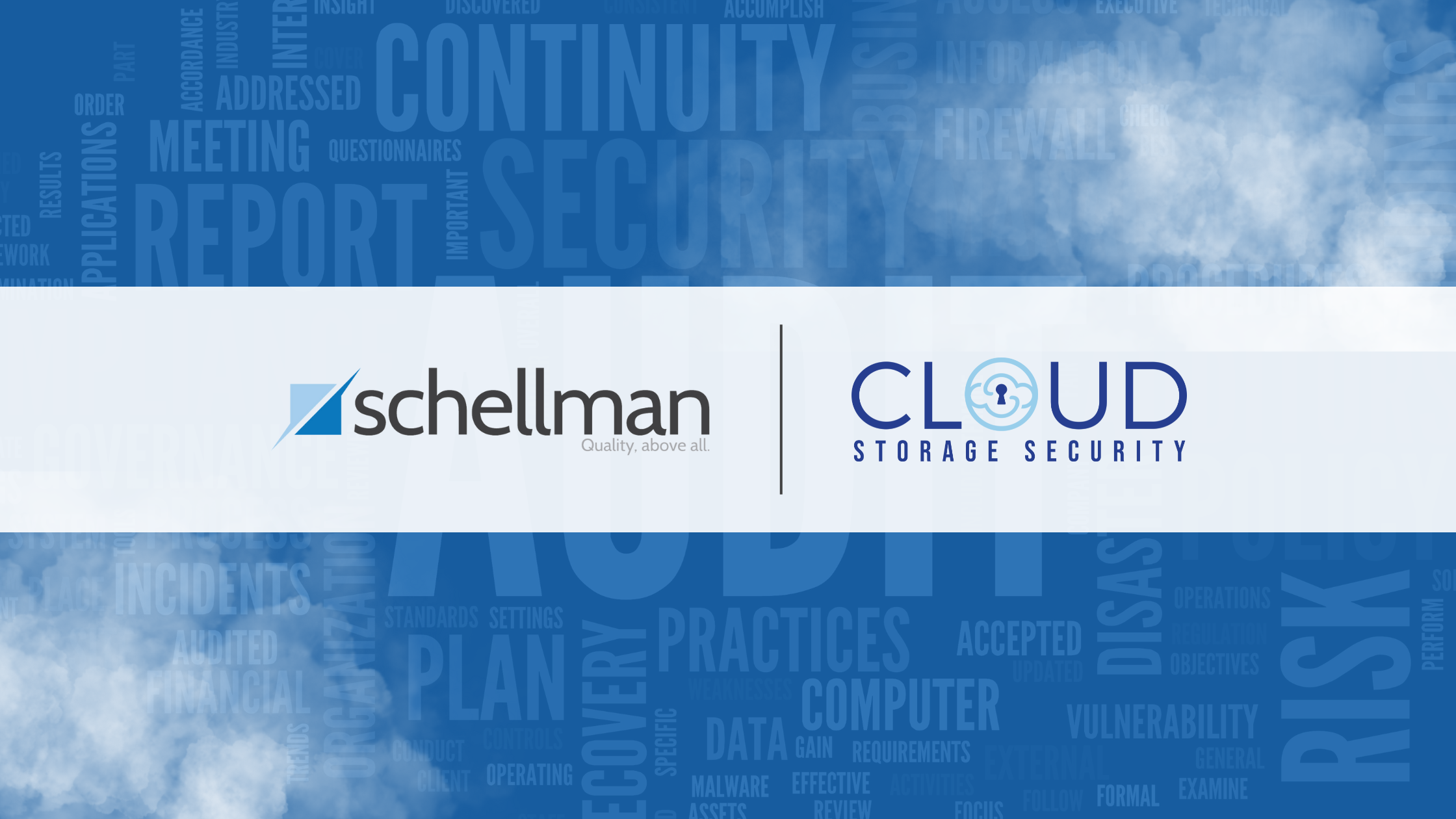 Schellman and CSS logo over a blue background