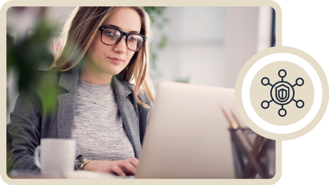 woman on computer